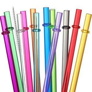 *NEW* 21 Colourful Reusable Straws + 1 Cleaning Brush
